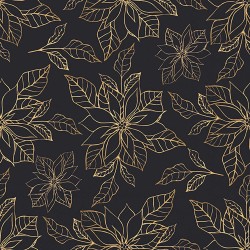 Serviettes en papier Poinsettia contour noir 33x33 cm