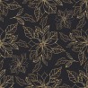Serviettes en papier Poinsettia contour noir 33x33 cm