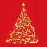 Serviettes en papier Sapin scintillant rouge 33x33 cm