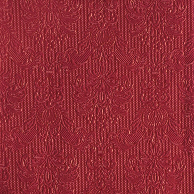 Serviettes en papier Elegance rouge foncé 33x33 cm