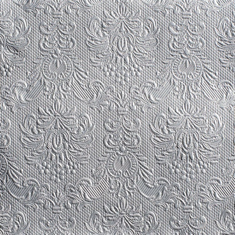 Serviettes en papier Elegance argent 33x33 cm