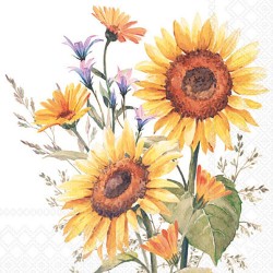 Serviettes en papier Tournesols 25x25 cm