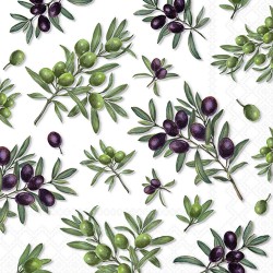 Serviettes en papier Olives 33x33 cm