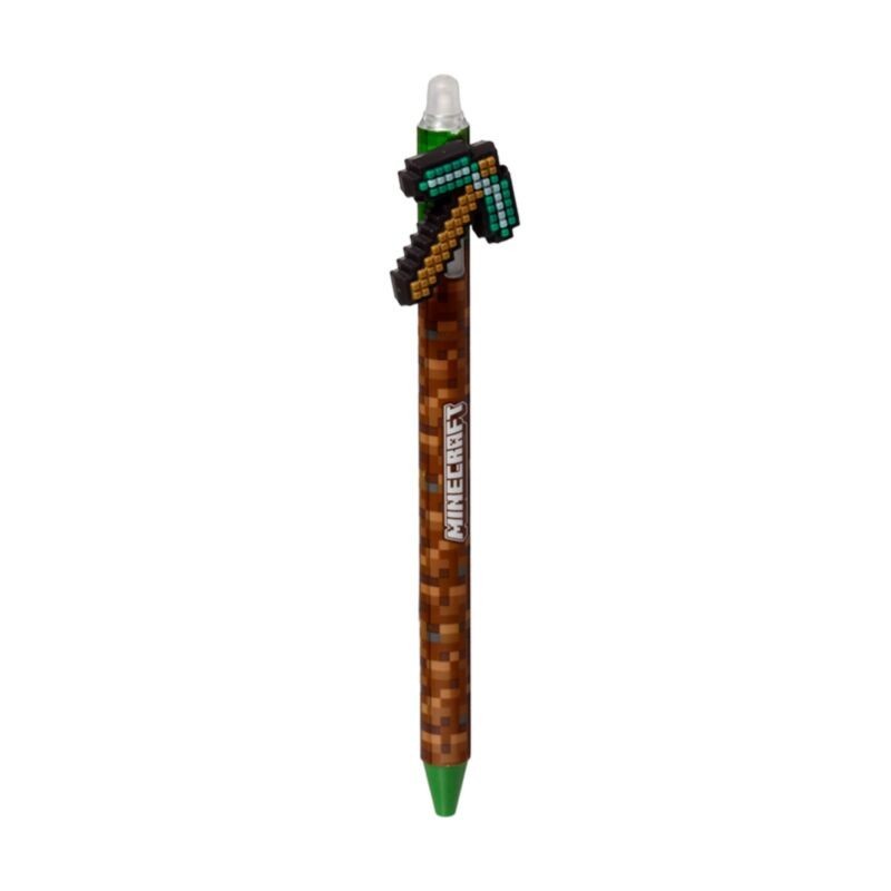 Stylo effaçable Minecraft Pioche, stylo gamer avec gomme intégrée