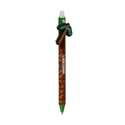 Stylo effaçable Minecraft Pioche avec gomme intégrée, vue de détail