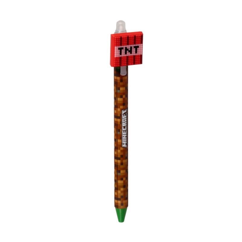 Stylo effaçable Minecraft TNT, stylo gamer avec gomme intégrée