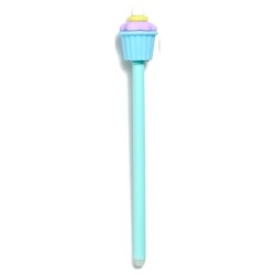 Stylo gel effaçable Cupcake bleu