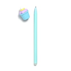 Stylo gel effaçable Cupcake bleu