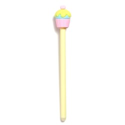 Stylo gel effaçable Cupcake jaune