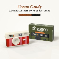 Appareil photo TimeLens Cream Candy avec sa boîte