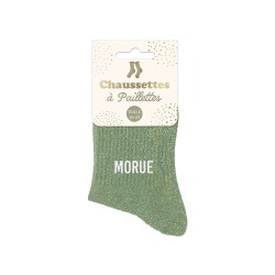 chaussettes paillettes morue