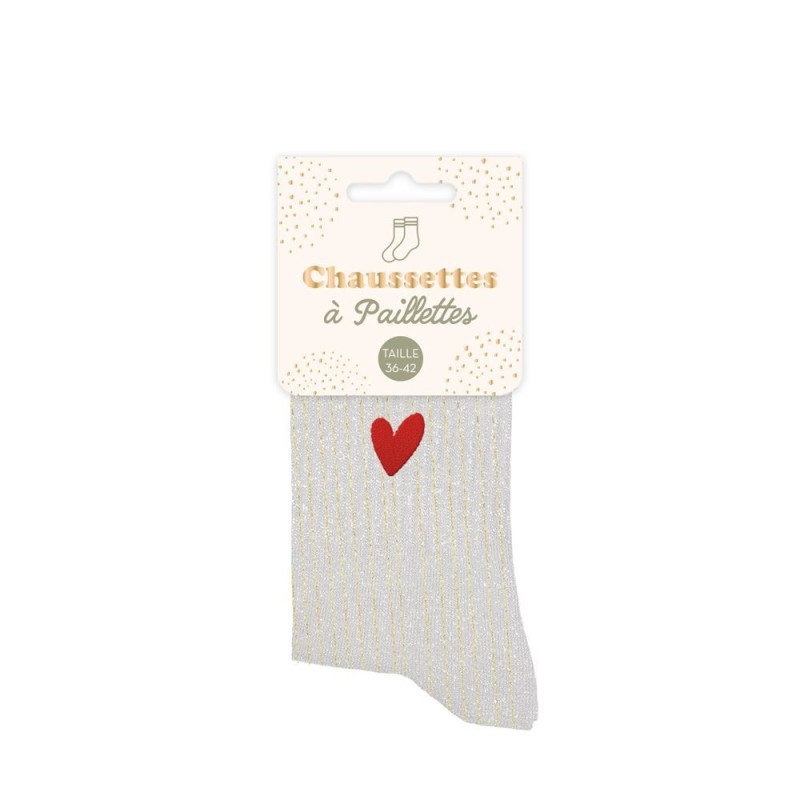 Chaussettes pailletes coeur Chaussettes pailletes coeur