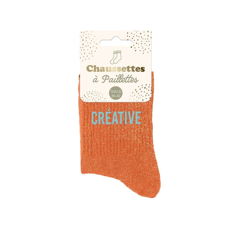 chaussette paillette créative