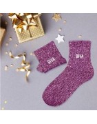Chaussettes à paillettes pour femme